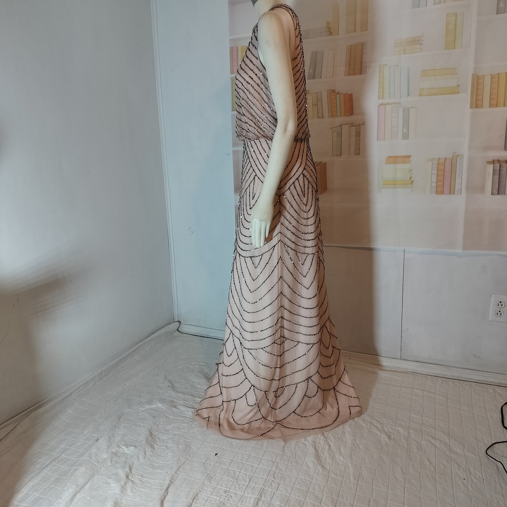 Adrianna Papell Blush Beaded Maxi Dress - Picture 3 of 8